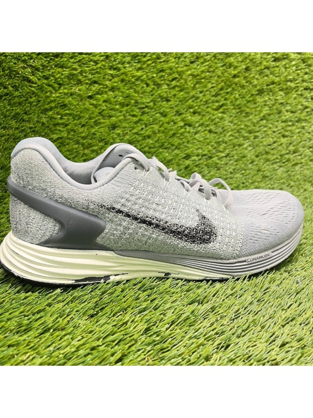 Nike LunarGlide 7 Womens Size 9 Wolf Gray Black Athletic Running Shoes Sneakers